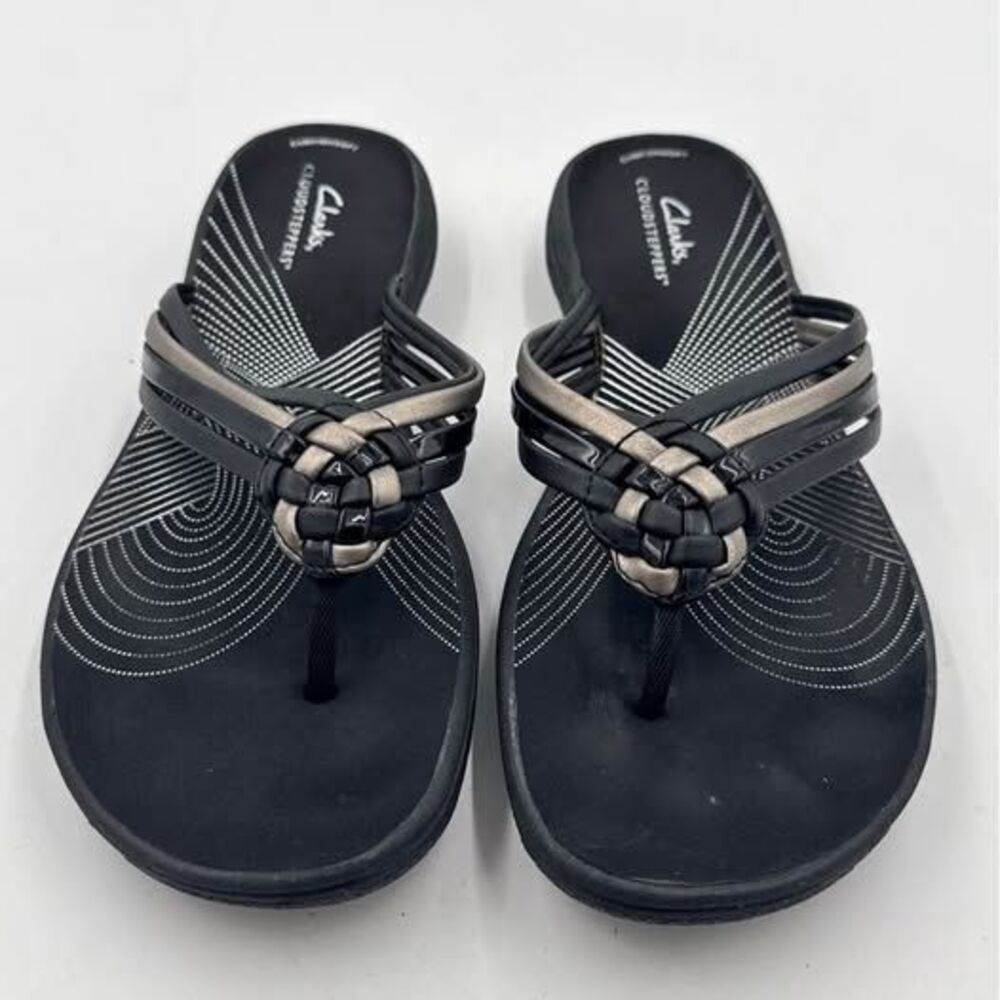 Womens Clarks Cloudsteppers Flip Flop Sandals Size US 10 M